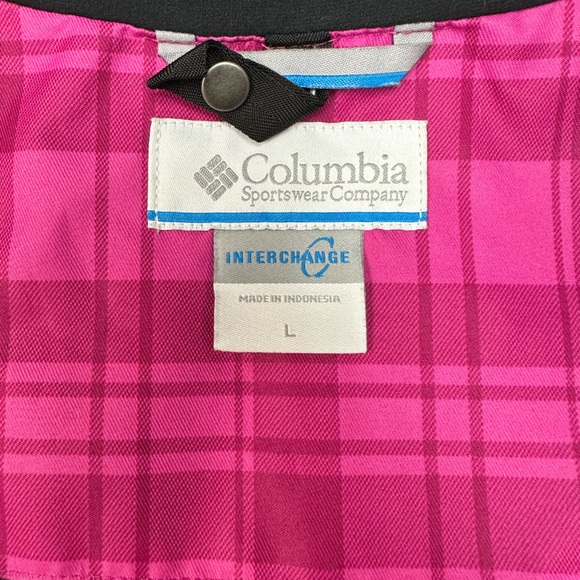 COLUMBIA, Woman's Interchange Jacket, Outer Shell, Pink Plaid, Size Large - Picture 6 of 13